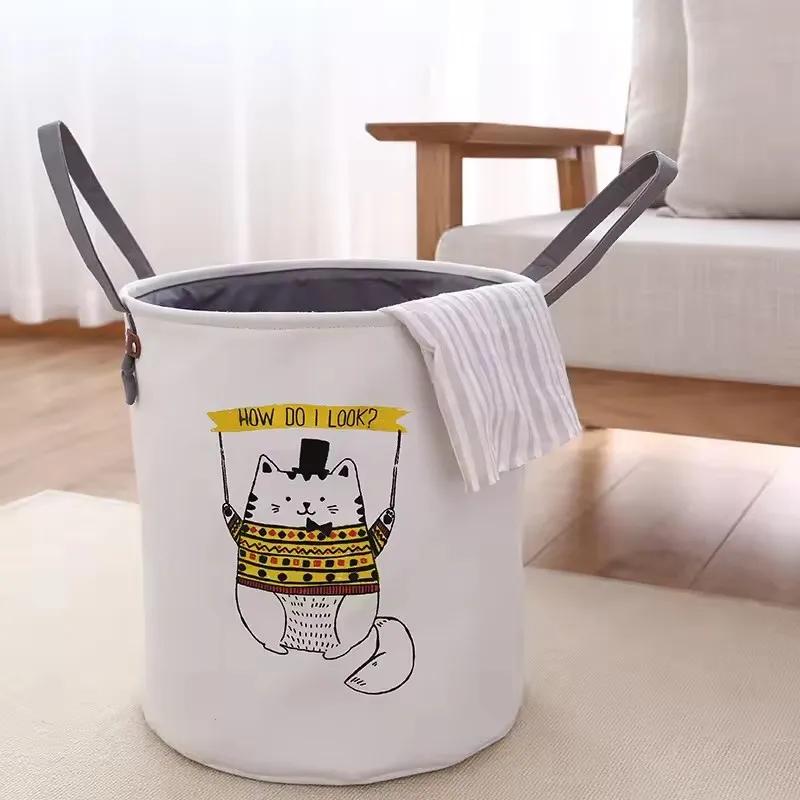 1Pc Foldable Dirty Clothes Toy Storage Basket Waterproof Storage Basket for Clothes and Miscellaneous Items