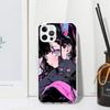 Anime Girls Cute Black Cat Phone Case For Iphone 17 Air 16 15 Plus 16E 14 Pro Max 13 Mini 12 11 7 8 SE Fundas Soft Back Cover 17