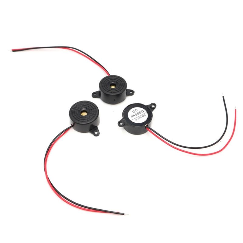 5PCS Active Piezoelectric Buzzers 2kHz±500Hz Frequency 3-24V Wide Voltage Range Suitable for Car Electronics and Alarms
