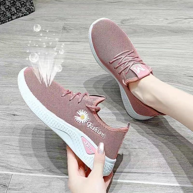Mesh Hollowed-out Sports Shoes Summer New Mesh Shoes Single Shoes Casual Running Lightweight Breathable Fly-woven Shoes