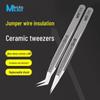Ant Xin Fly Line Insulated Ultra-Sharp Ceramic Tweezers - Non-Conductive, Corrosion Resistant Mobile Phone Repair Tool