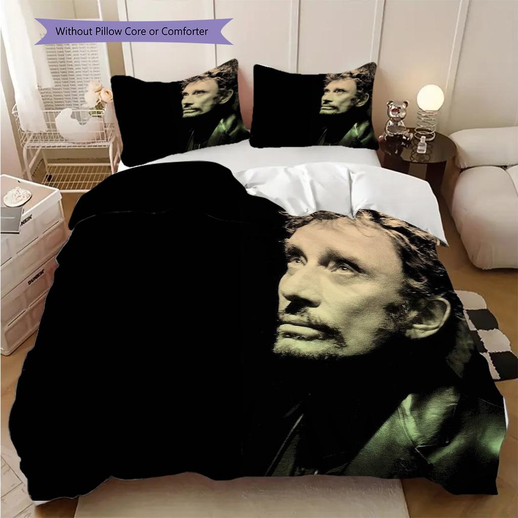 Johnny Hallyday De Lamour Legacy Bedding (1 * duvet cover + 2 * pillowcase, without core) 2D Flat Bedding set Soft and comfortable