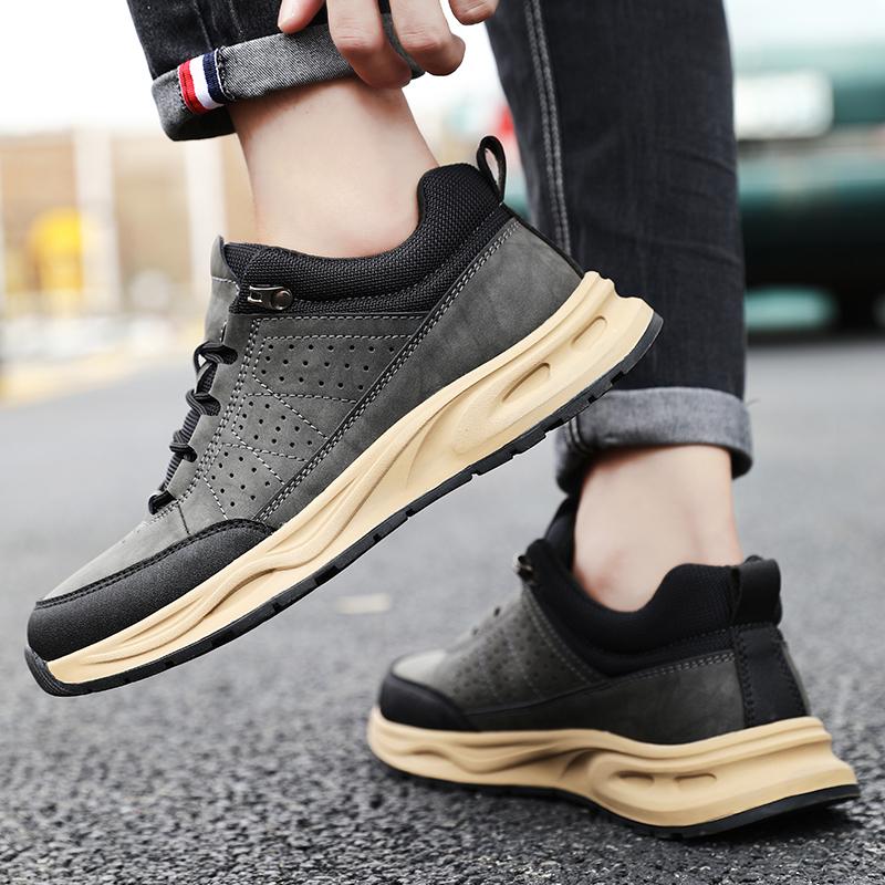 Fashion New Designer Male Tenis Masculino Versatile Leisure Walk Man Footwear Suede Leather Casual Shoe Non-Slip Comfy Mens Sneakers