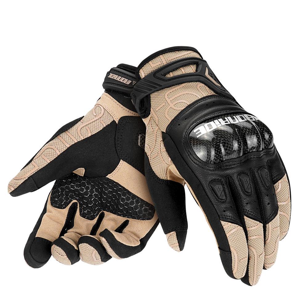 Breathable Carbon Fiber Touchscreen Motorcycle Riding Gloves - Summer, Anti-fall, Wear-resistant, Knight Equipment
