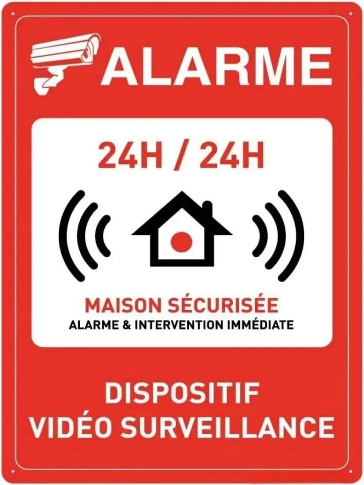 Heavy Duty Aluminum Security Sign Surveillance Private Property No Trespassing' Warning Plaque for Warehouse