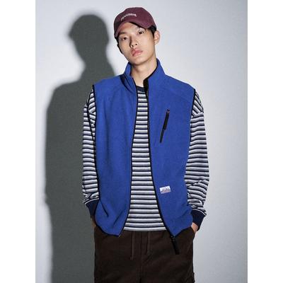Color Fleece Vest Blue