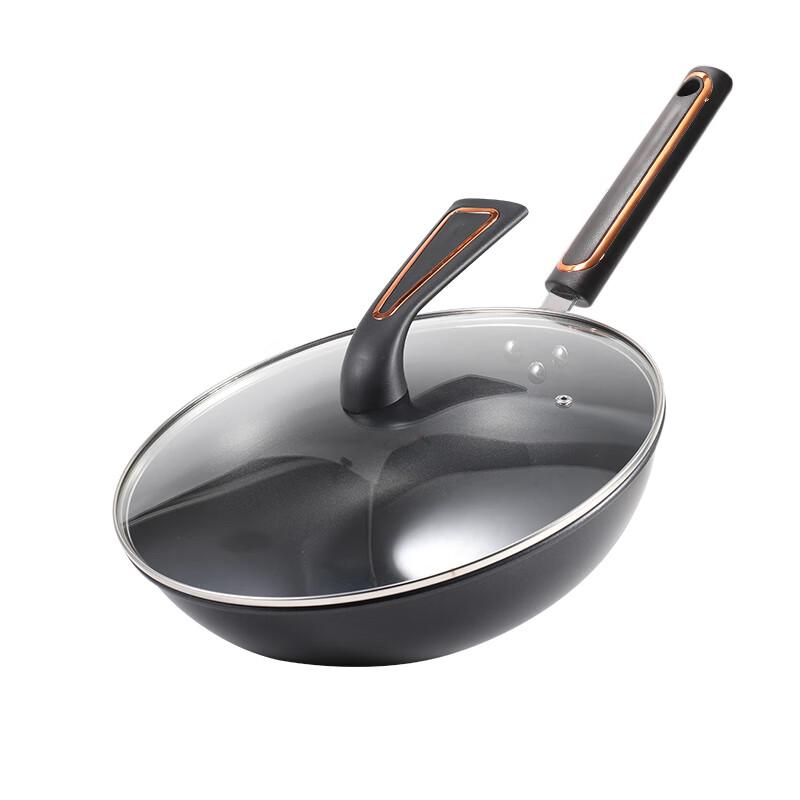 Kangbachen 32cm Five Blessings Non-stick Wok with Lid