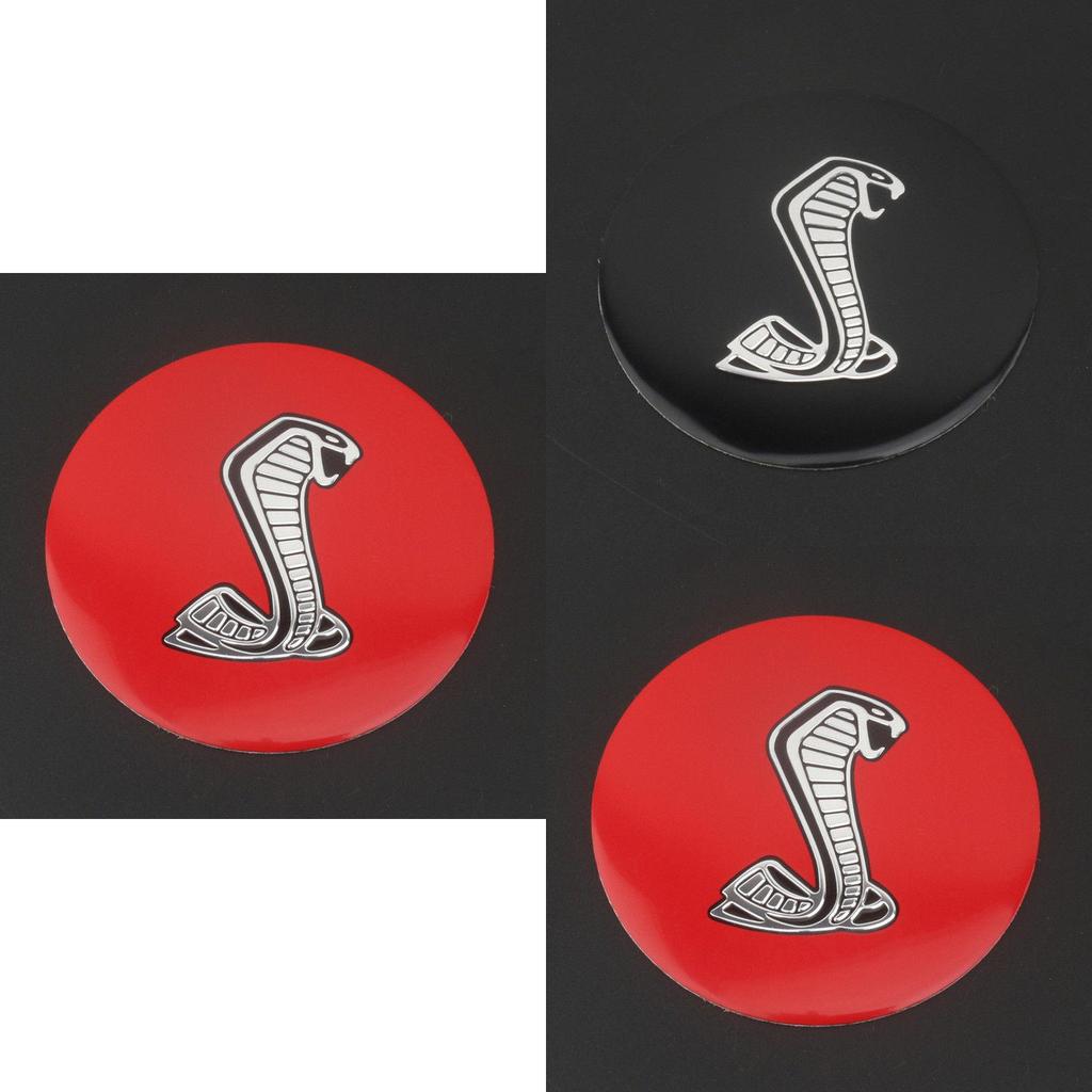 Stilvoller und langlebiger 85mm Lenkradaufkleber mit Cobra Shelby Emblem für Ford Mustang Gt350 Gt350r