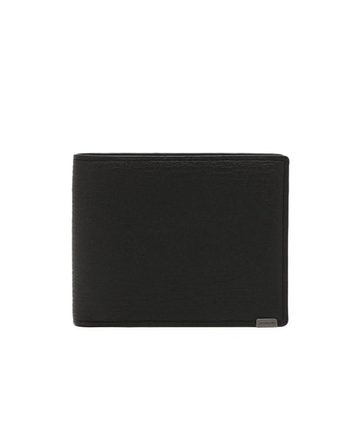 Jillstuart Men Acc Black Logo Embellished Cowhide Bifold Wallet Juwa6F704Bk