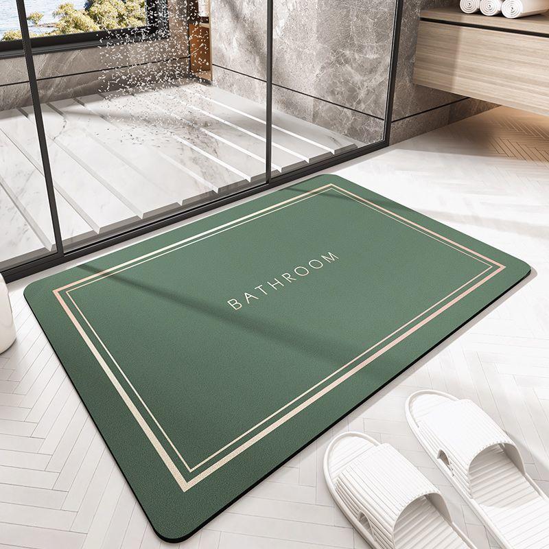 Toiletten saugfähige Bodenmatte rutschfest Kieselgur Kissen Toilettentürmatte Badezimmertürmatte Eingang Fußmatte