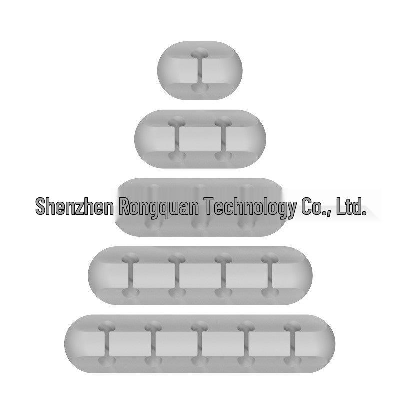 Self-Adhesive Silicone Cable Organizer and Desktop Wire Management Holder