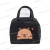 Kawaii Capybara Design Brotdose Aufbewahrungstasche Damen Cartoon Capybara Druck Tragbare Bento Taschen Tier Capybara Liebhaber Lunchtaschen