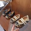Leopardenmuster Leder Schuhe für Mädchen Mode Prinzessin Hohe Qualität Weiche Sohlen Hochzeitsfeier Schuhe Kind Flache Schuhe I09275