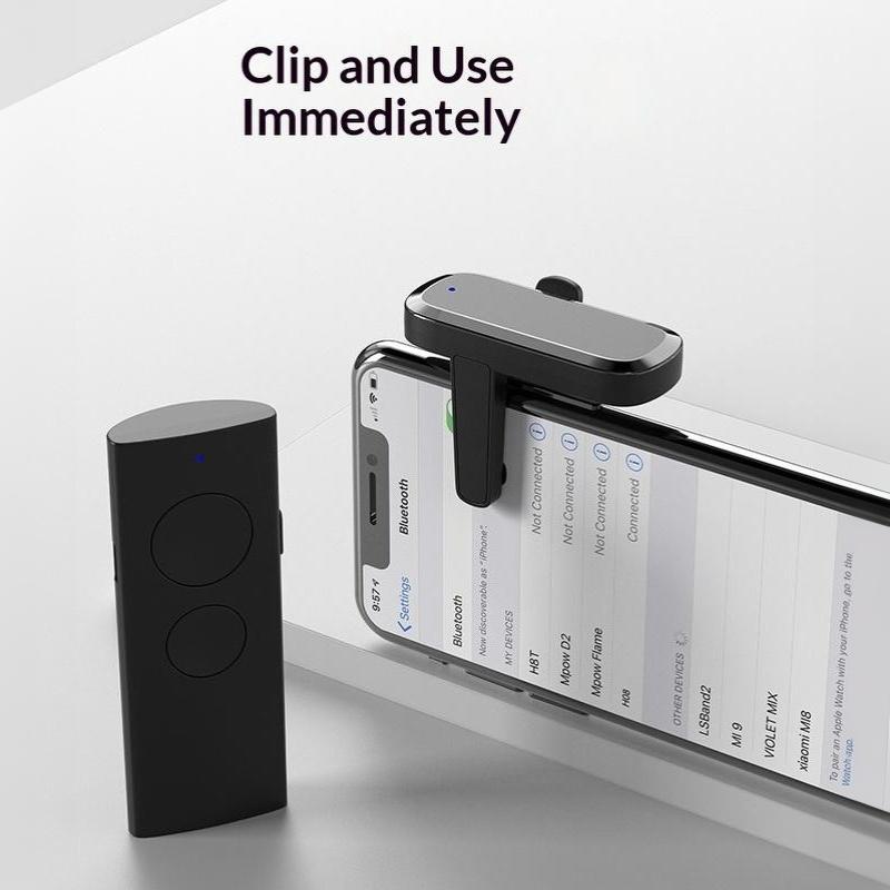 Portable Wireless Page Flipping Clicker Easy Operation Bluetooth Remote Works With Ebook Reader Phones Tablets For Reading