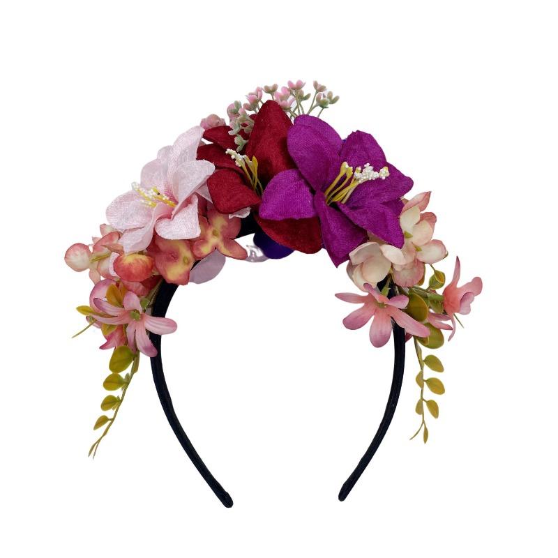 Hot Selling Fabric Orchid Headdress Women's Bohemian Wreath Bridal Simulation Flower Dress