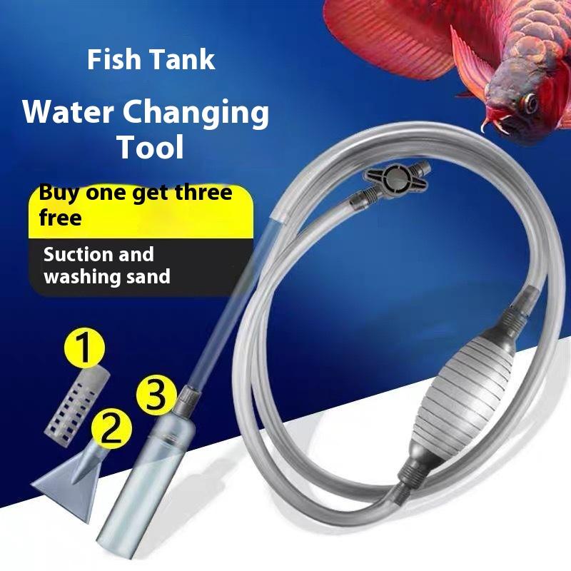 1 Set Aquarium Sand Cleaning And Water Changing Cleaning Kit Fish Tank Siphon Vacuum Gravel Large Water Exchanger