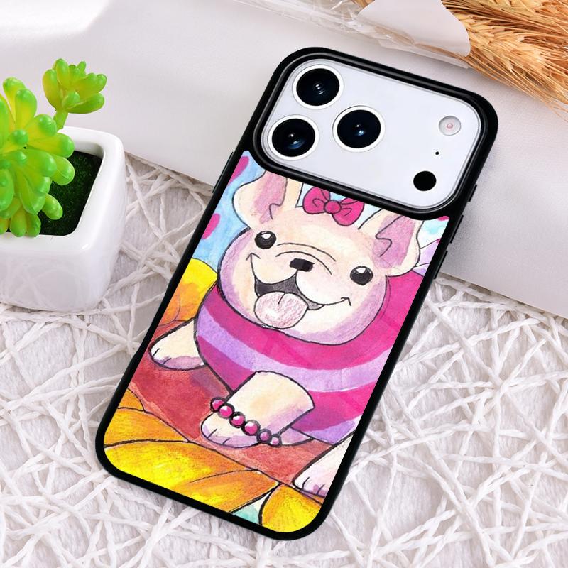 whimsical french bulldog Shockproof Phone Case for iPhone 17 Air 16e 15 11 12 14 13 Pro Max Cover Coque