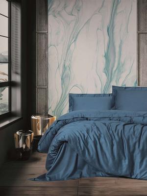 Bedding Set - 1 Duvet Cover 140 X 200cm + 1 Pillowcase 60 X 60 Cm - Satin - Blue