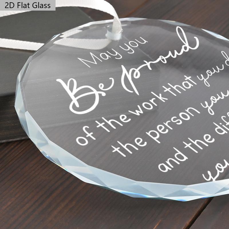 1pc Employee Appreciation Gifts for Women Men, Boss Day Thanksgiving Day Christmas Glass Ornament