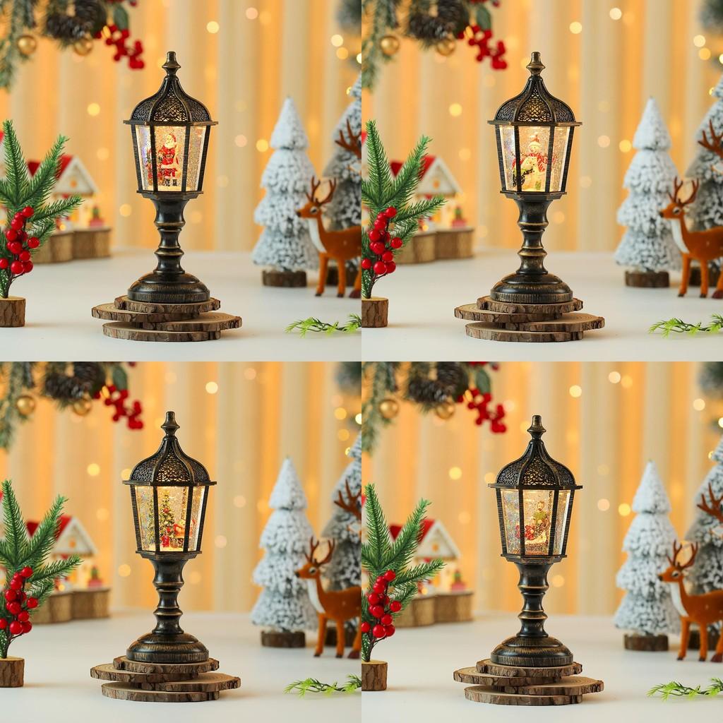 Christmas Tree Resin Waterilluminated Figurine With Music And Snowfall For Festive Display