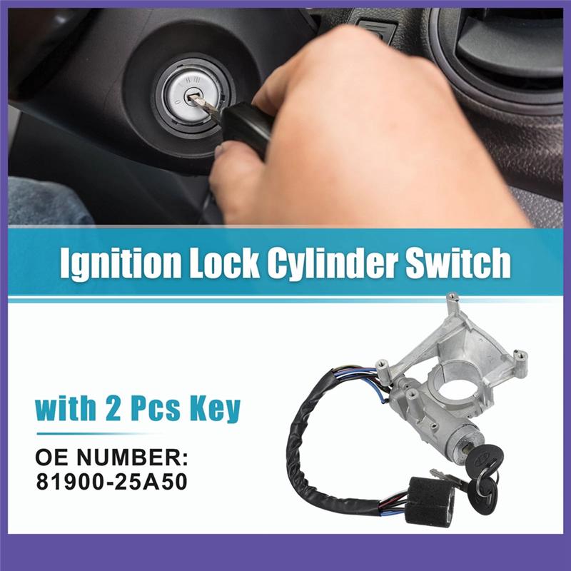 A16P-Car Ignition Lock Cylinder Switch Assembly 2 Keys- For Hyundai For ACCENT Model Part Number 81900-25A50
