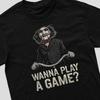 Vintage Retro 100% Bavlna Tričko Pánská Trička Top Halloween Hrůza SAW Jigsaw Chceš si zahrát hru 90. léta