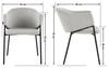 LAPO Swivel Chair Upholstered In Light Beige Fabric
