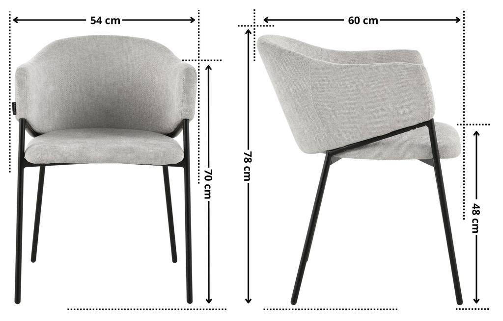 LAPO Swivel Chair Upholstered In Light Beige Fabric
