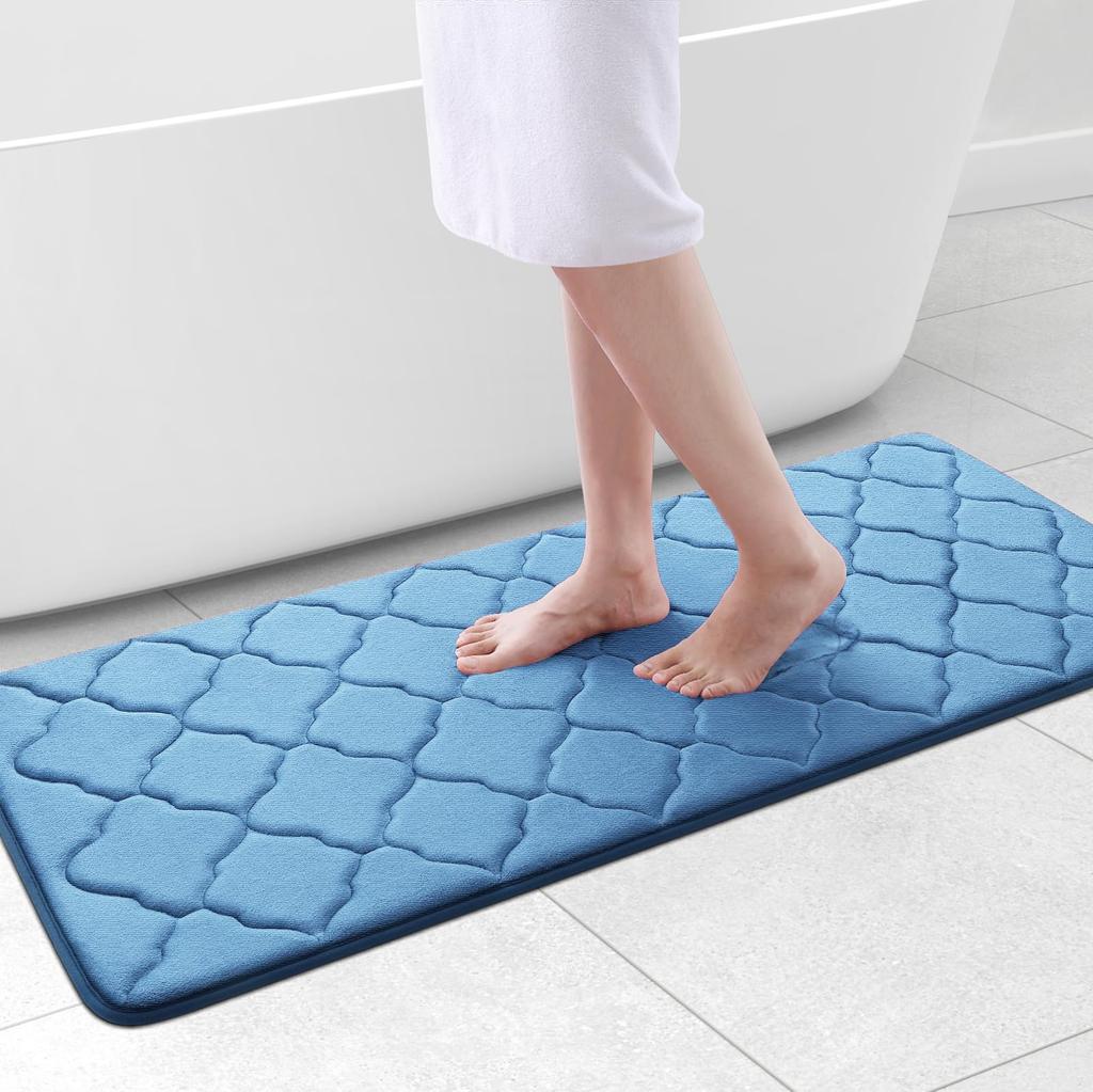 Olanly Bath Mat Rug Machine Wash Dry Cozy Memory Foam Ultra Soft Bathroom Rug Thick Bath Mat For Bathroom Floor Tub And Shower