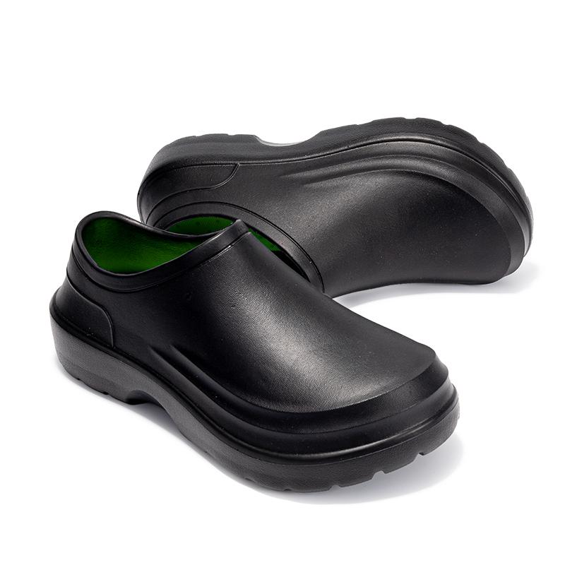 Men Work Chef Shoes Waterproof Oil-proof Kitchen Work Cook Boots Non-slip Ankle Rain Boots Man Hotel Restaurant Safety Footwear