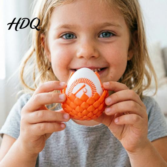 Tabletop Stress Relief Toy Flexible Sports Ball Dragon And Egg Articulated Fidget Toy 3D Easter Gift Bag Filler Printed Egg with Winged Inside Desk