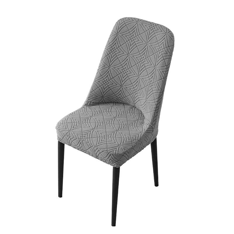 Thickened Fleece Chair Cover One-piece Chair Cover Elastic Dining Chair Covers Jacquard Seat Cover for Hotel Restaurant Home