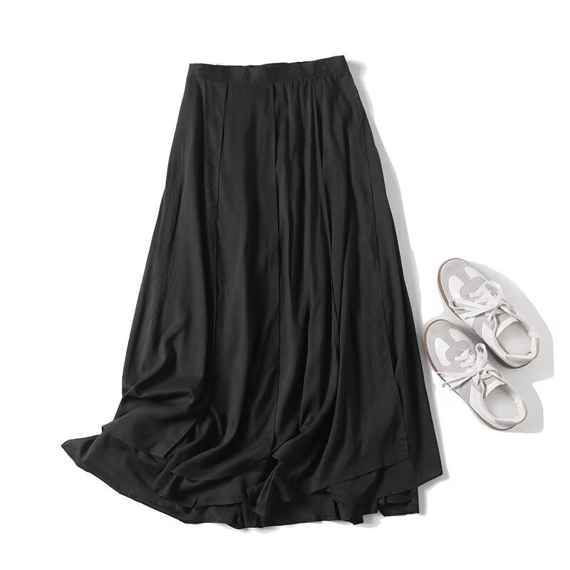 

MD Women clothes Summer Holiday Style Draping Effect Fairy Tulle Irregular Skirt Half-Length Skirts 05226588538 Greyish green L