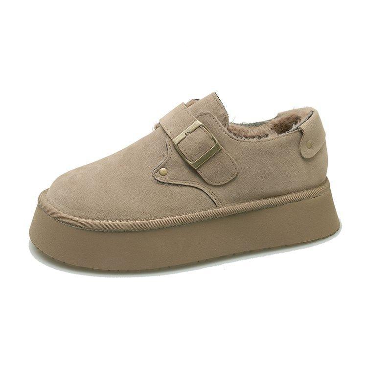 Winter erhöhend Birkenstock Schneestiefel Herbst und Winter neue Plüsch warme Wolle Baumwollschuhe