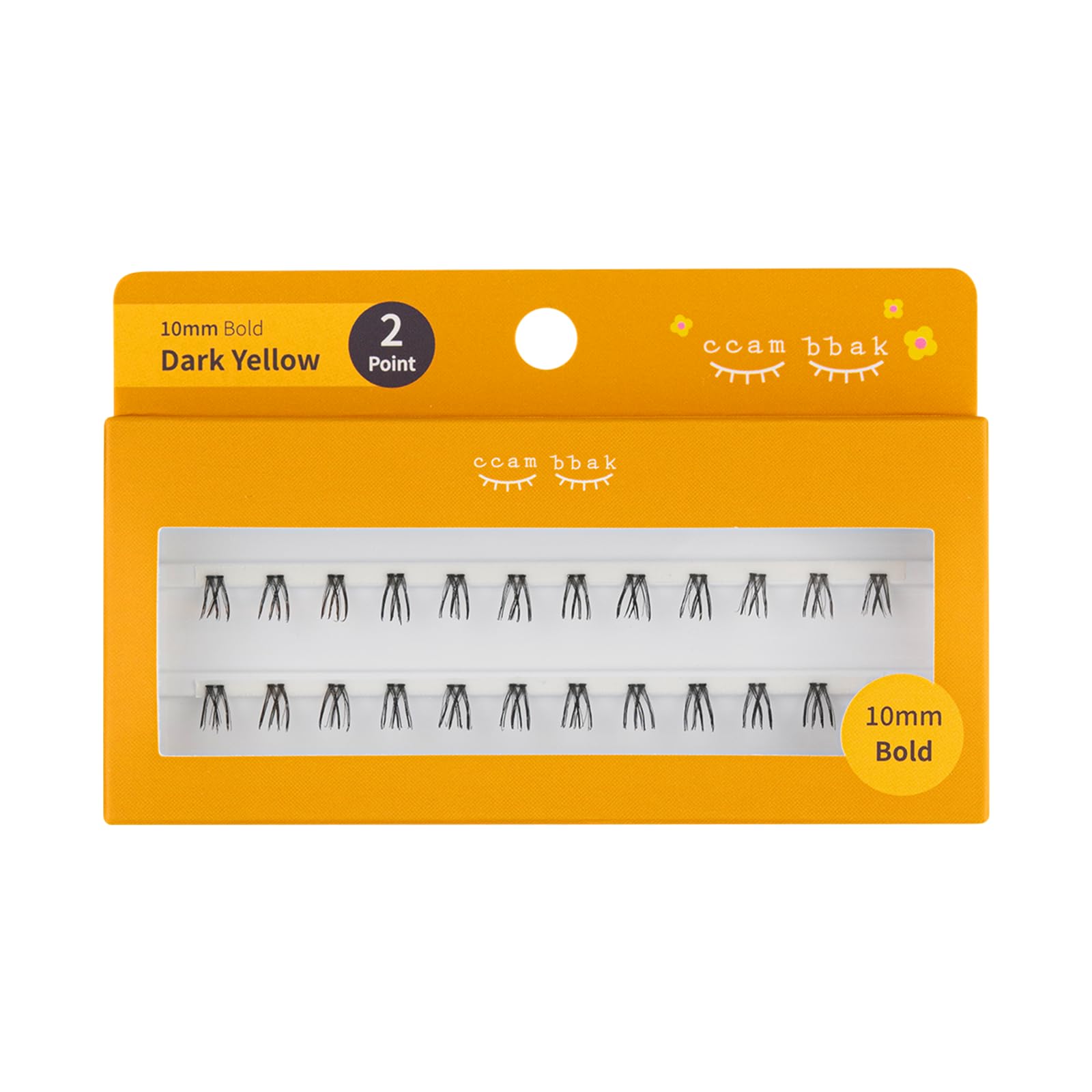 

CCAMBBAK Bold Partial Eyelash Extensions, Semi-Permanent, Idol Type, 10mm-12mm, Self-Applied, Natural, Popular, DIY False Eyelashes (10mm, 2 Point)