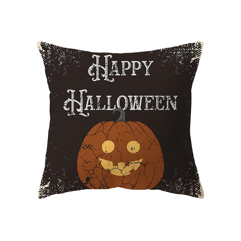 Pumpkin Alphabet Halloween Theme Pillow Cover Sofa Cushion  Holiday Gift Party Decoration Home Decor