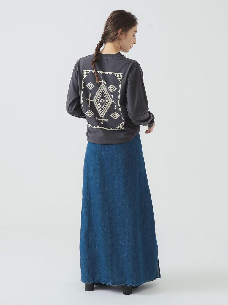 B.:MING LIFE STORE by BEAMS L/S TEE PENDLETON Back Print LS Tee 5475-1116 Damen SCHIEFERGRAU_LOS_OJOS S