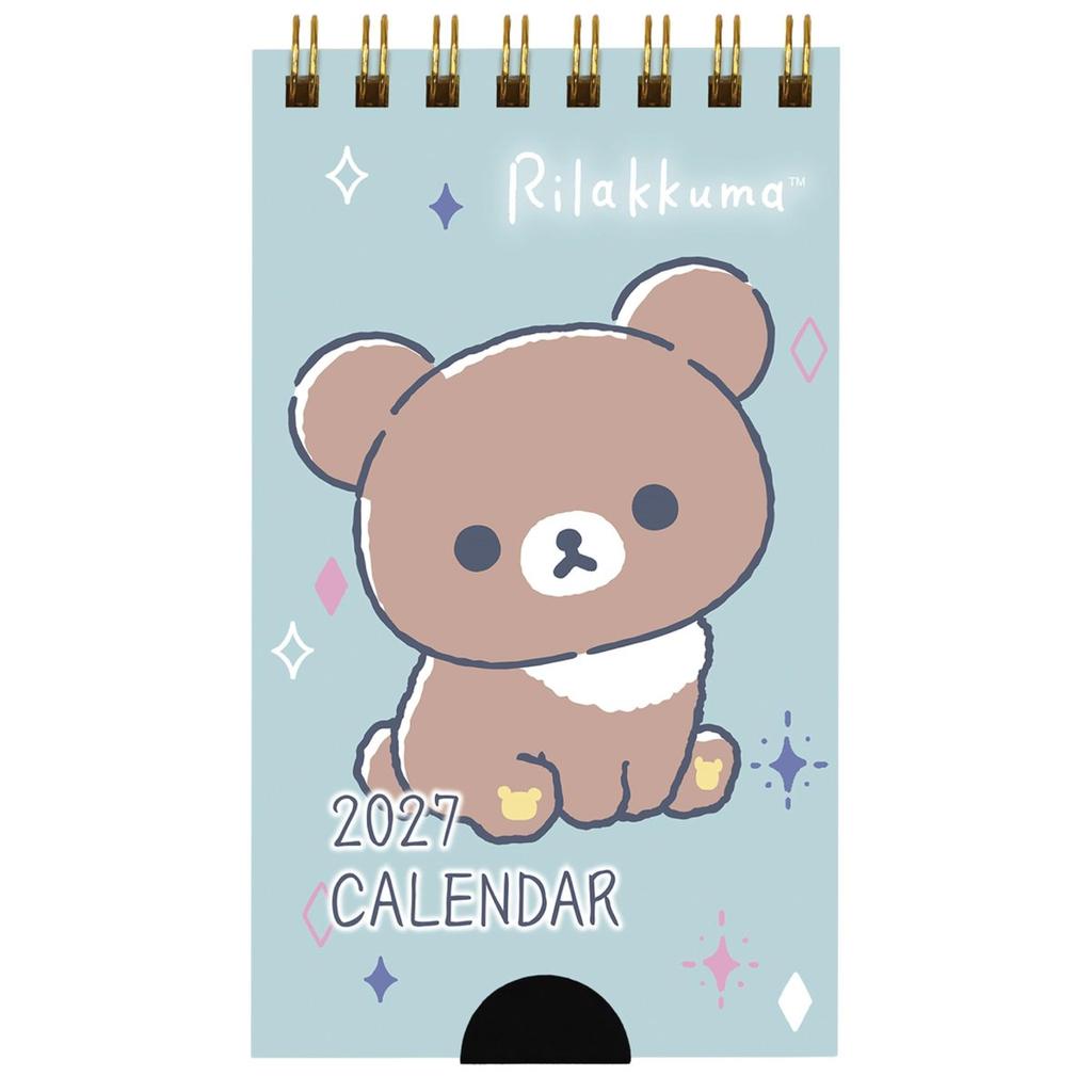 TODAN 2027 Pocket Calendar Chairoyikoguma TD-30081-D San-X Compact Mini Monthly Planner Stand-up Desk Calendar