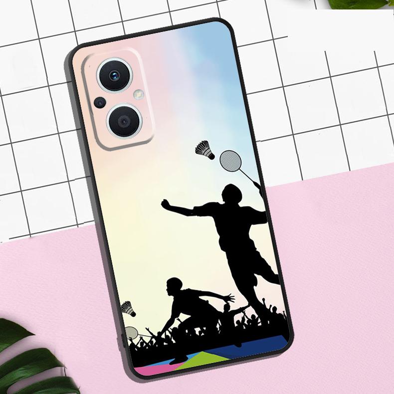 Badminton Sport Case For OPPO Reno 13F 12F 11F 8T 7 8 10 11 12 13 Pro OPPO Find X8 X6 Pro X3 X5 Lite Cover