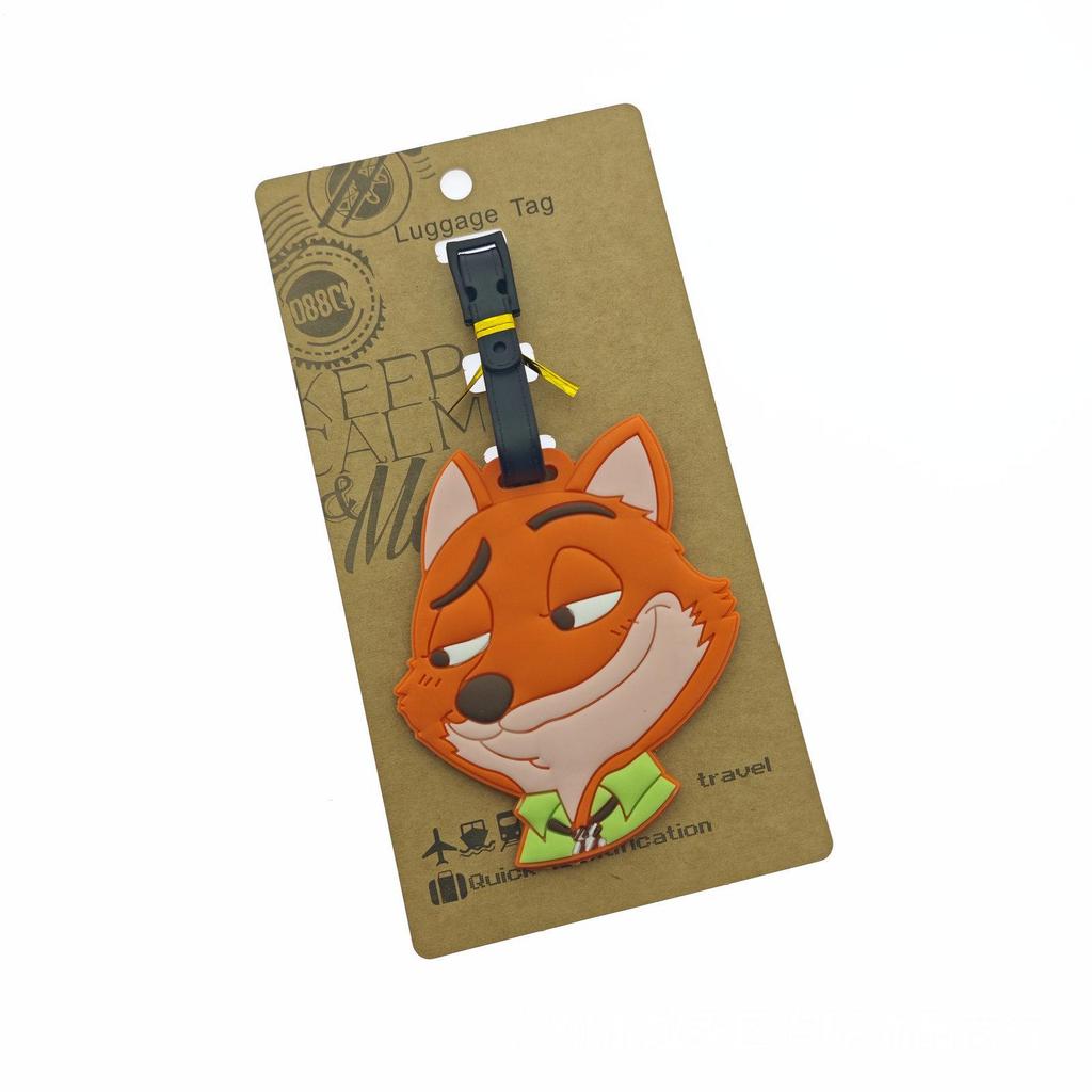 Zootopia Cute Cartoon Silicone Luggage Tag - Judy, Nick, Sloth Design