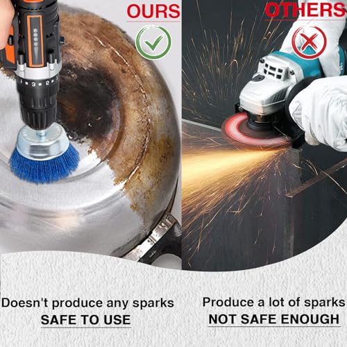 Nylon grinding brush 9-piece set, including wheel brush and cup brush, paint and rust removal cleaning brush for electric drill