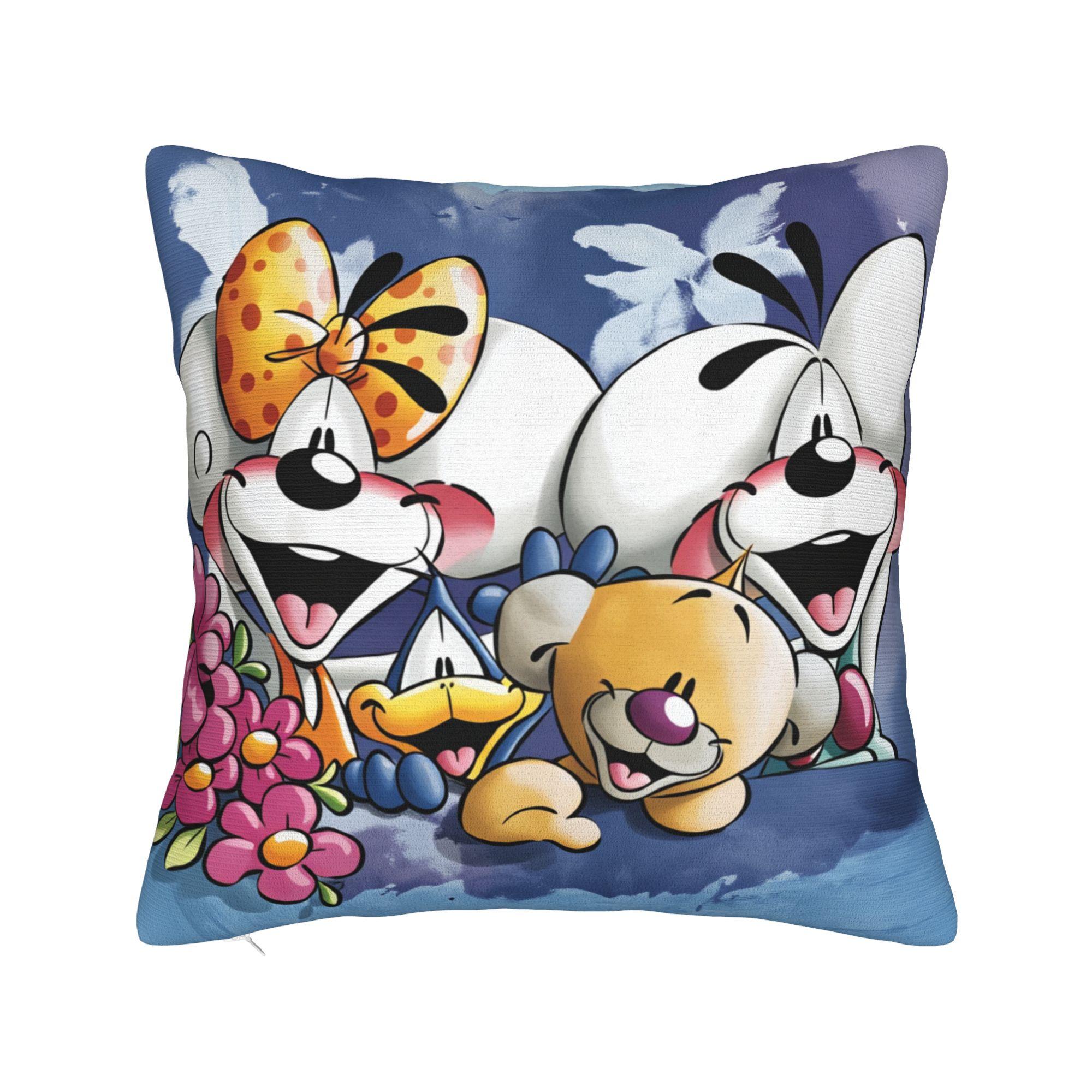 

Pillow Case Cartoon Diddl Diddlina Soft Pillow Cover For Living Room Sofa Novelty Pillowcases 12x12Inch