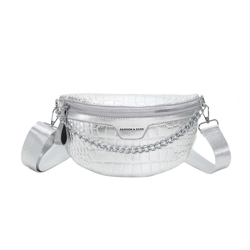 Ladies Messenger Bag 2025 New Korean Version Stone Pattern Personalized Internet Celebrity Ins Sports Breast Bag Casual Shoulder Bag Tide