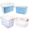 Transparent Heavy-Duty Rolling Storage Bin