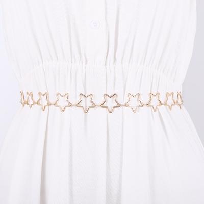 Mary Women's Waist Chain - Versatile Fashion Hollow-out Star Accent Dress & Shirt Cincher Belt
