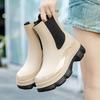 Medium Tube Rain Shoes Women's Fashion Water Shoes Wear Non-slip Outside Medium Tube Water Shoes Adult Short Rain Boots