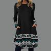 JPNTKY Moda Autunno Inverno Manica Lunga Girocollo Abiti Casual