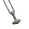 Two-color Thor's Hammer Necklace Mythological Pendant, Sweater Chain Hoodie Chain Accessory