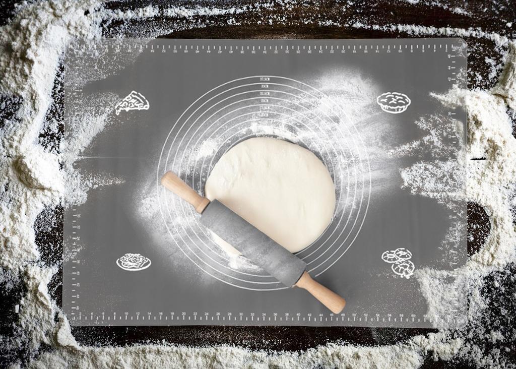 Selma Silicone Pastry Board, Graphite, 70X50 Cm
