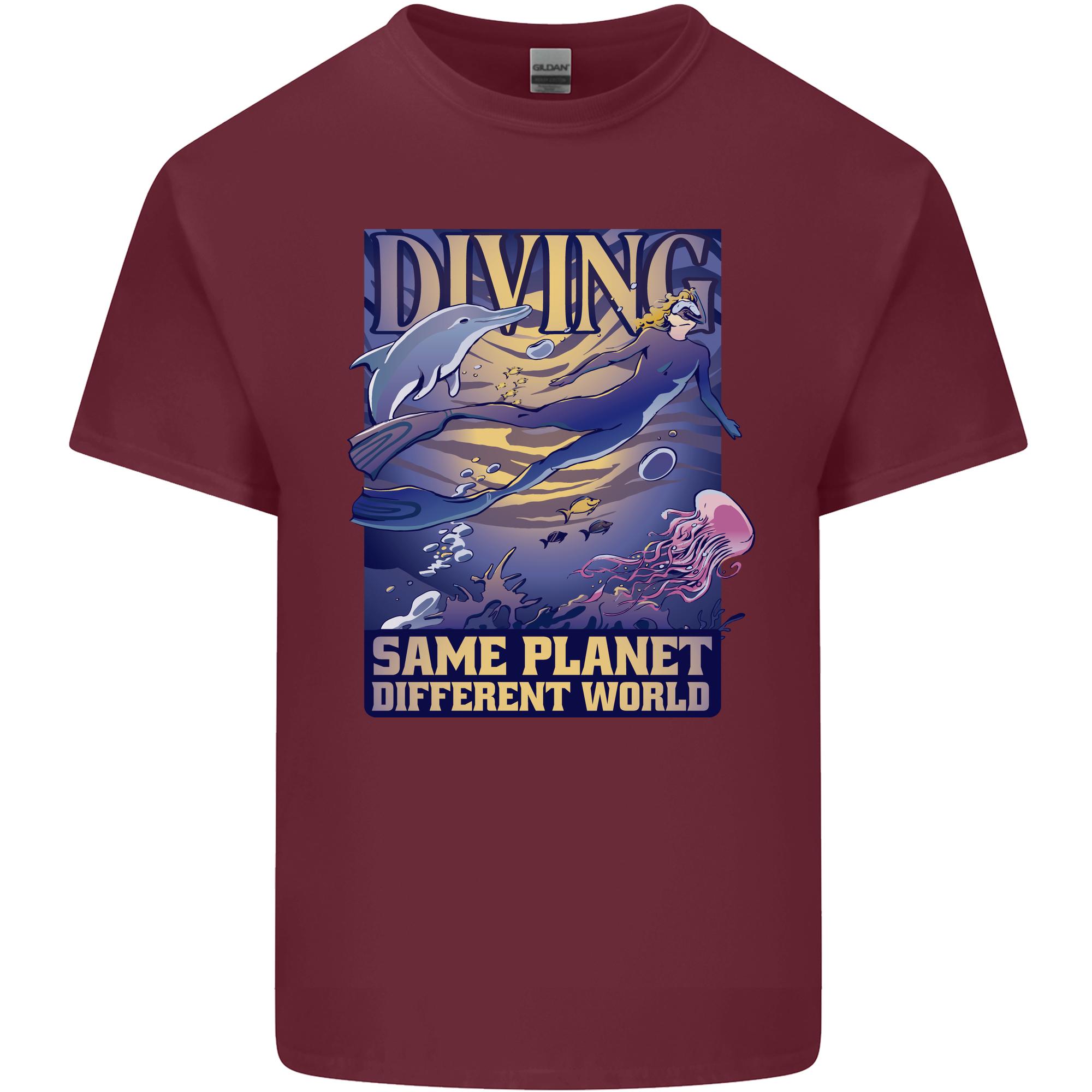 Diver Same Planet Different World Unisexs Light Cotton TShirt S